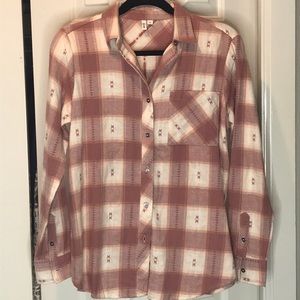 Rip Curl Button Front Flannel Shirt size MED